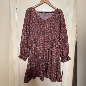 JODIFL floral smocked bodice tunic